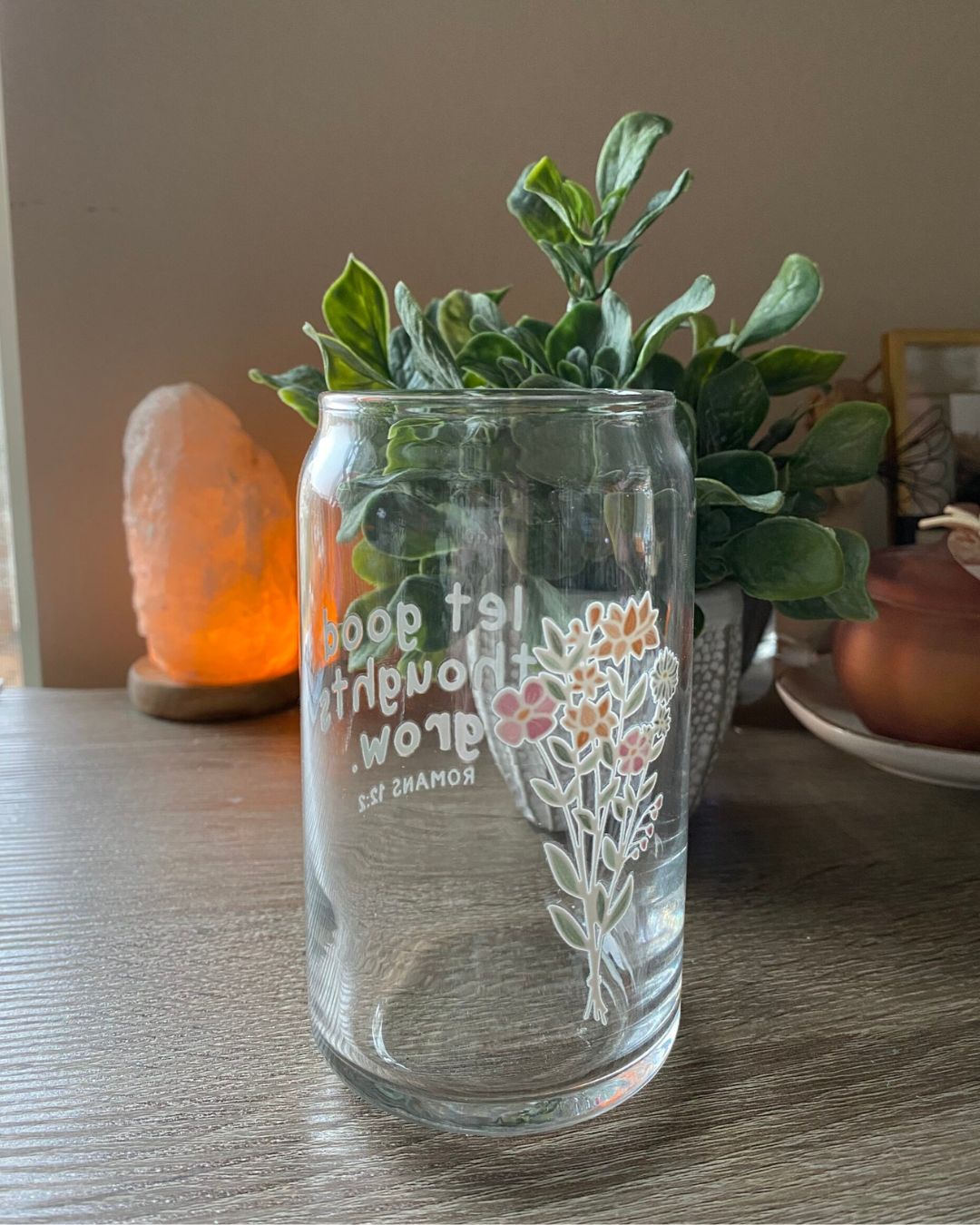 let good thoughts grow iced coffee glass | 2 style options - Image 4