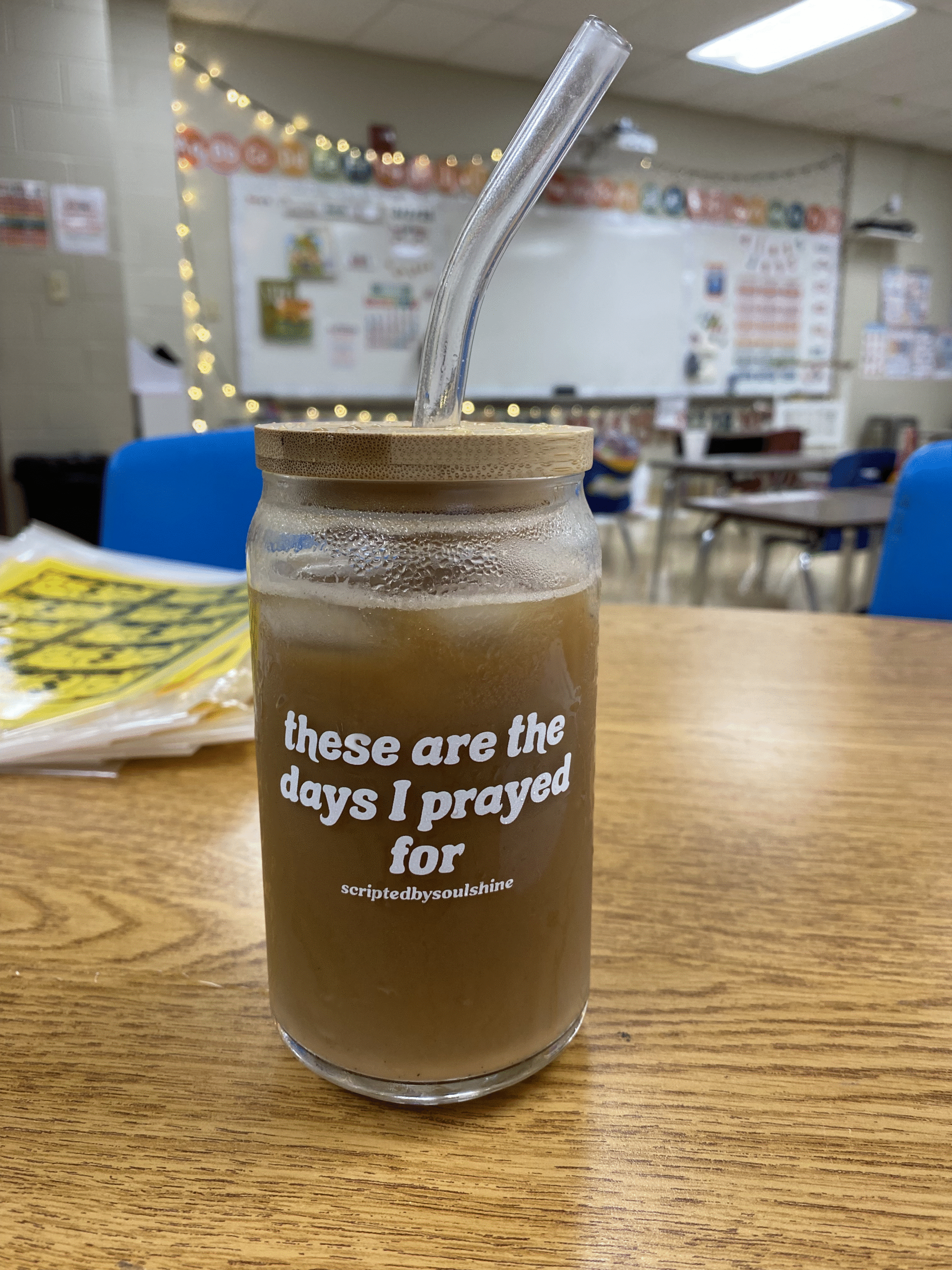 iced coffee glass | 16oz | these are the days I prayed for - Image 5