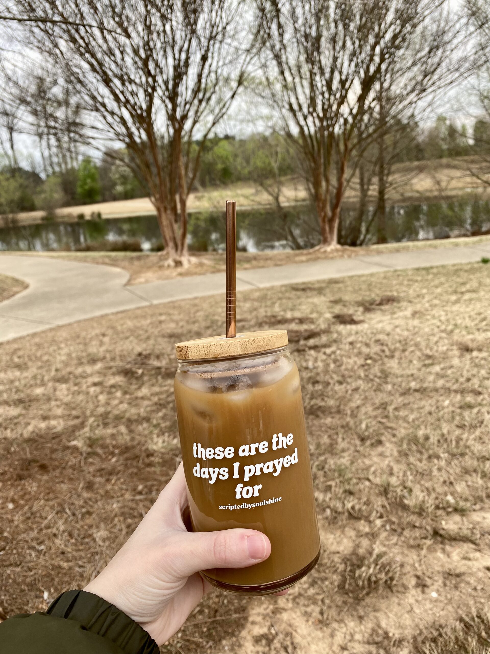 iced coffee glass | 16oz | these are the days I prayed for - Image 2