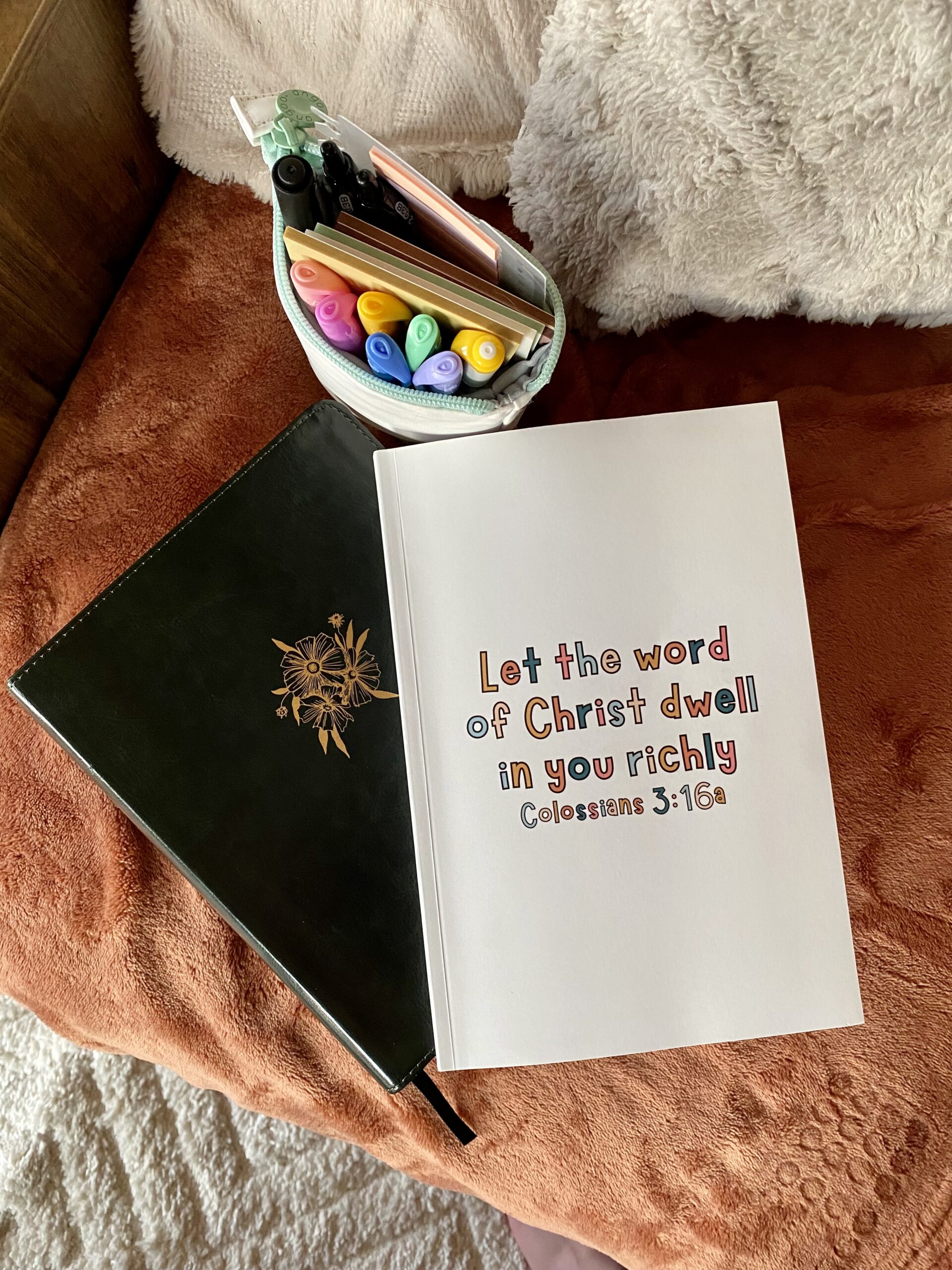 (Colossians 3:16a) Bible study journal