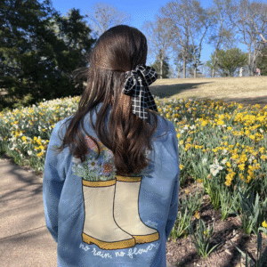 no rain, no flowers lightweight crewneck sweatshirt