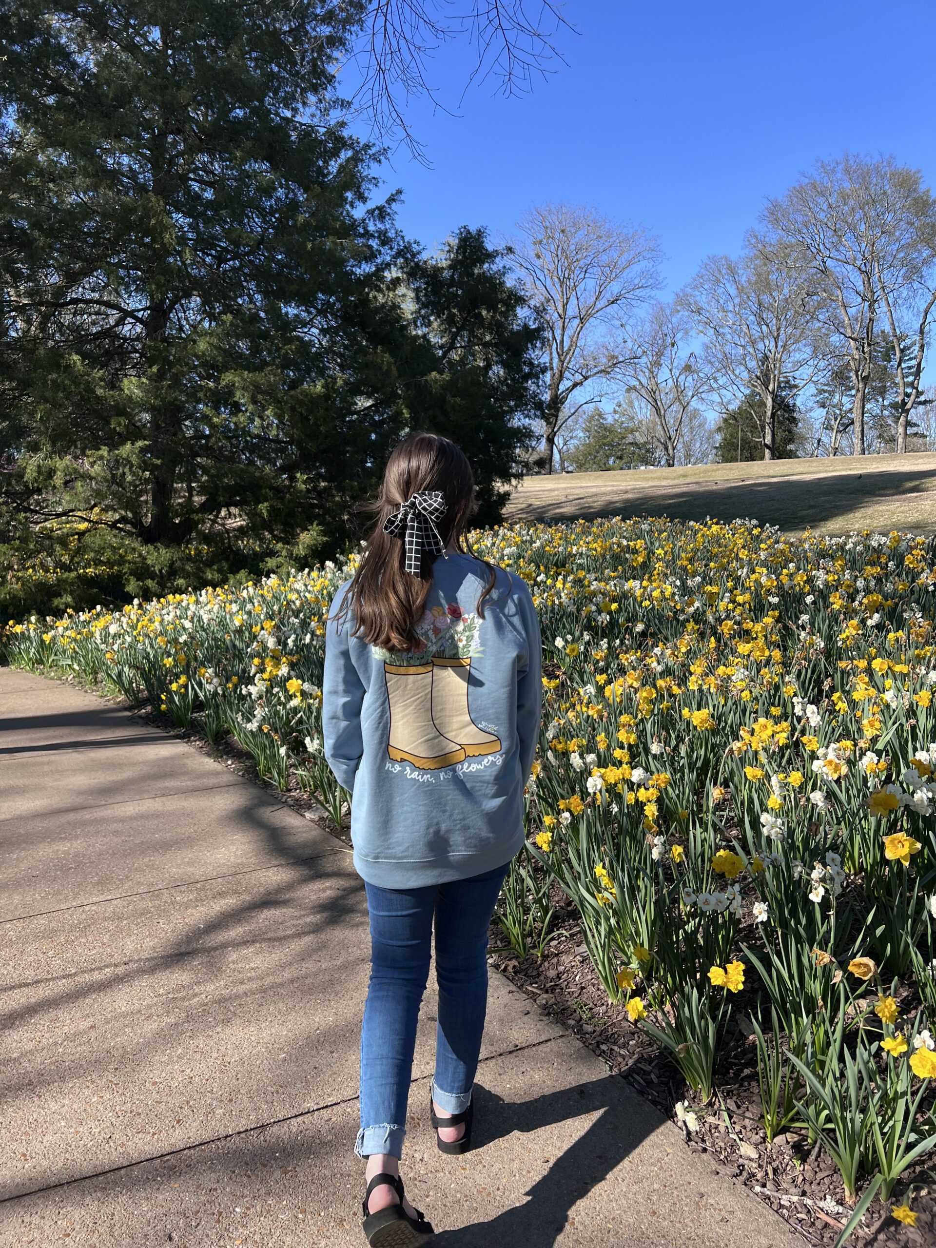 no rain, no flowers lightweight crewneck sweatshirt - Image 3