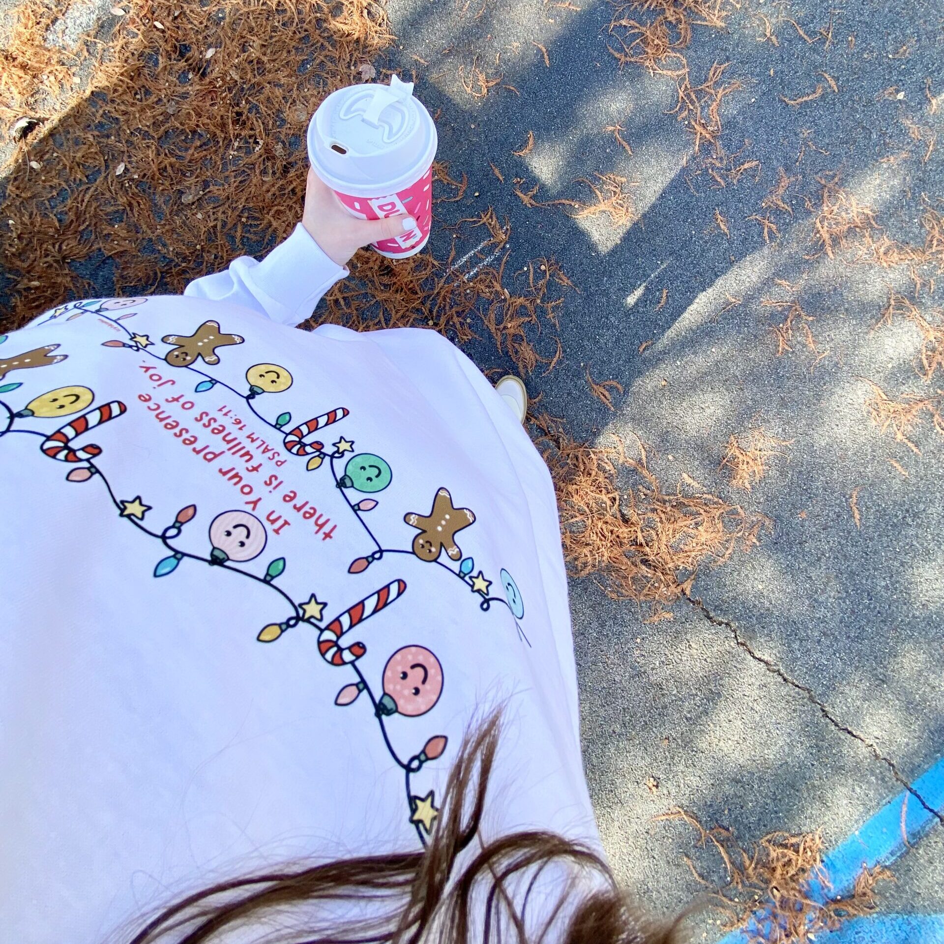 Christmas joy long sleeve tee - Image 2