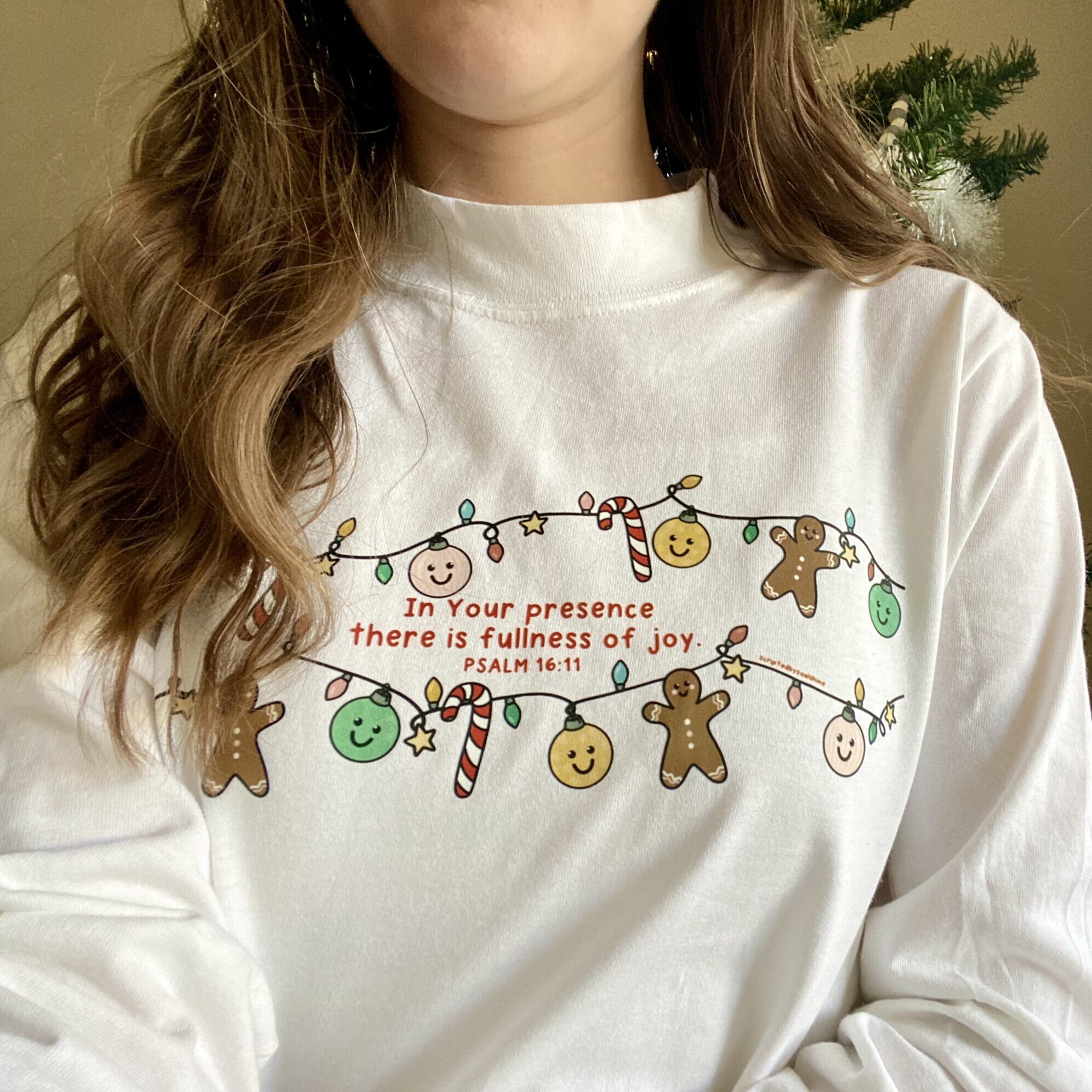 Christmas joy long sleeve tee - Image 3