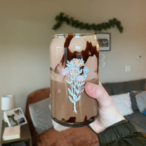 let good thoughts grow iced coffee glass | 2 style options