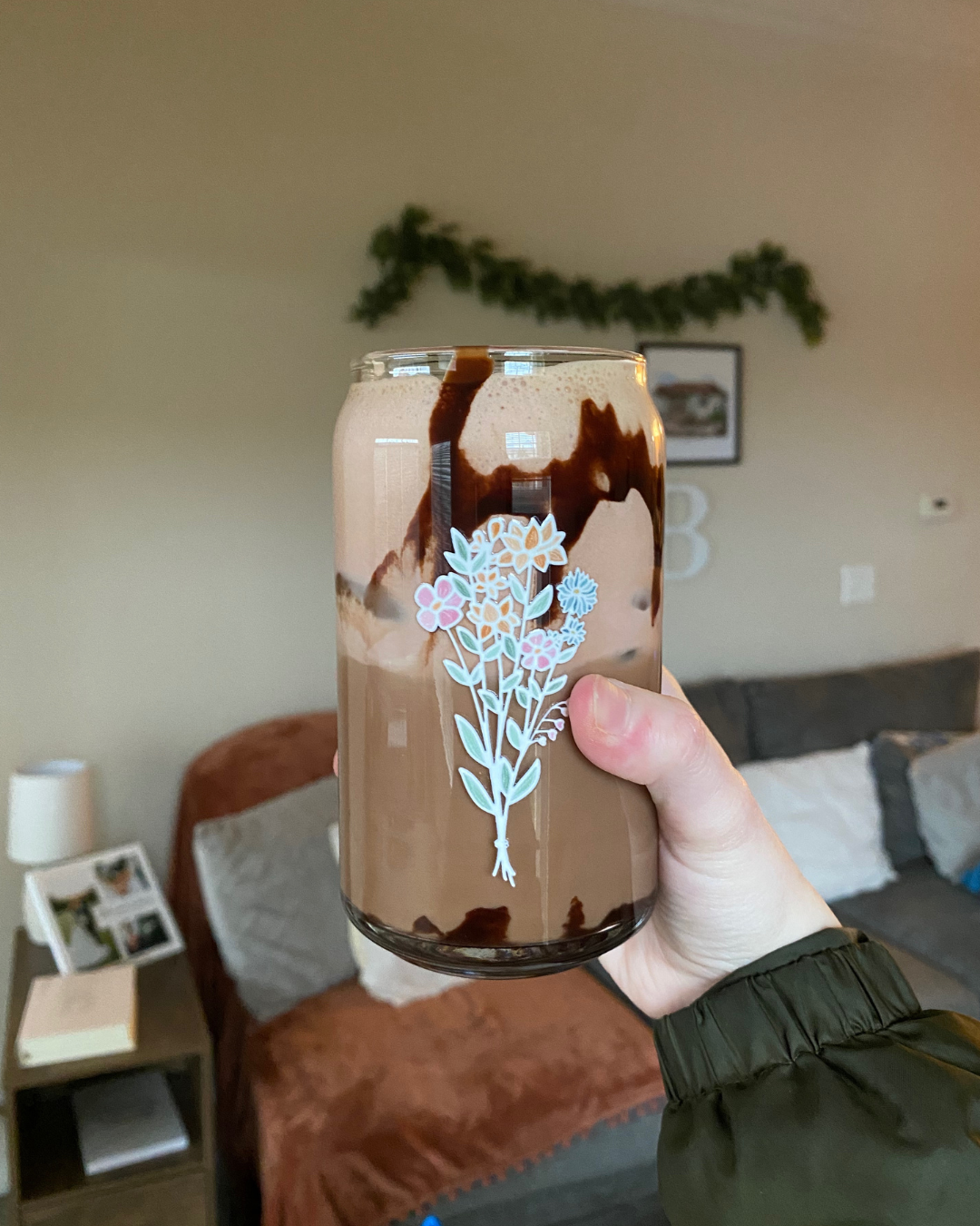 let good thoughts grow iced coffee glass | 2 style options