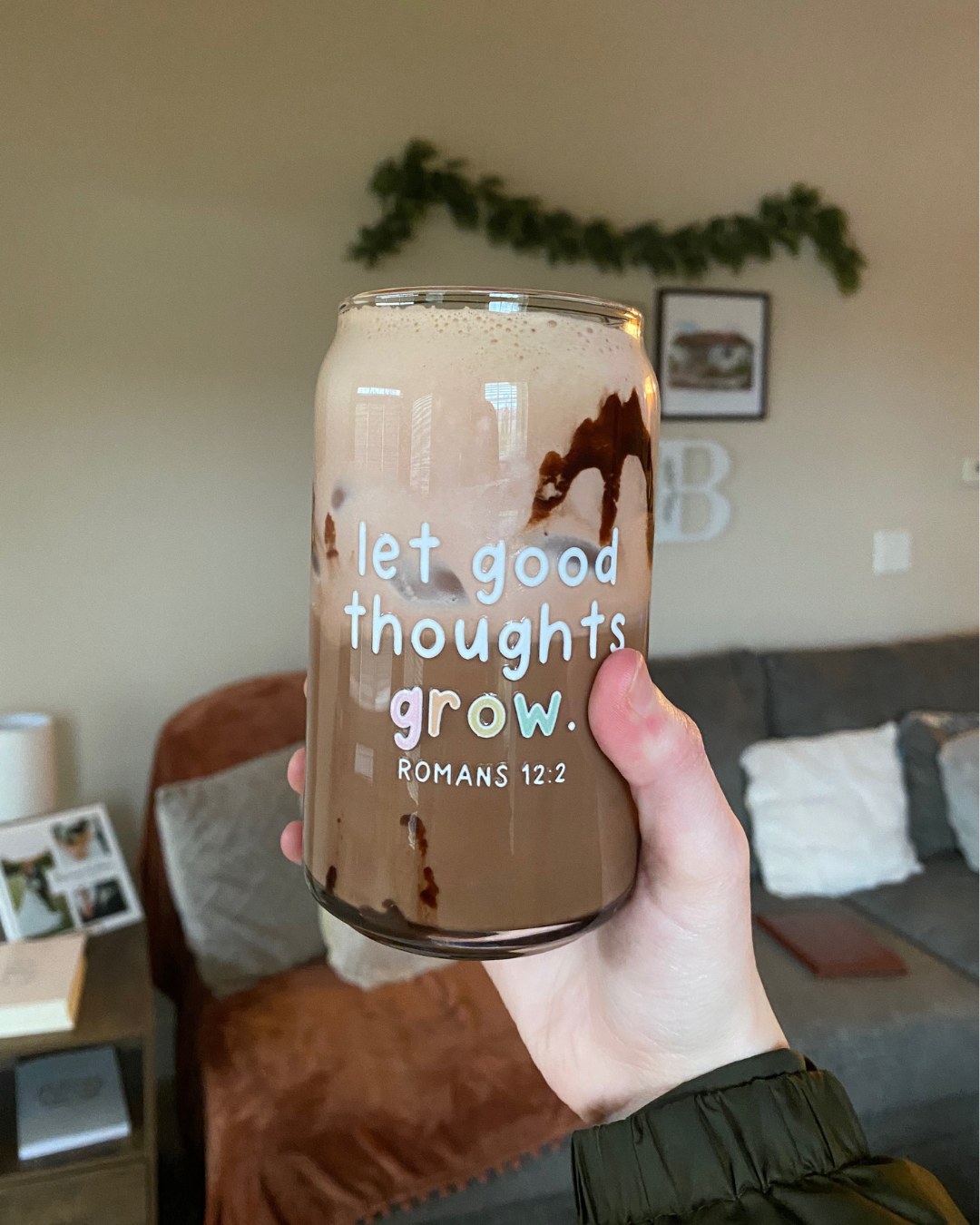 let good thoughts grow iced coffee glass | 2 style options - Image 2