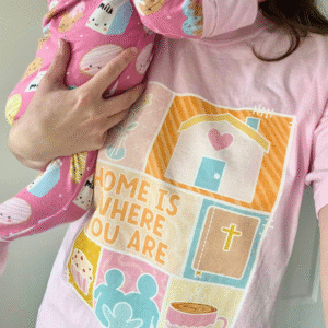 home is where you are patchwork tee